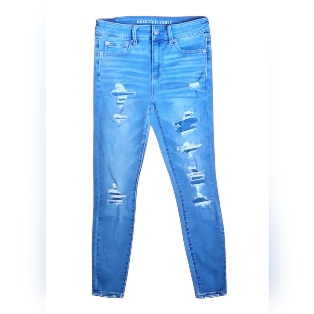 American Eagle Next Level Patched High Rise Jegging Jeans
